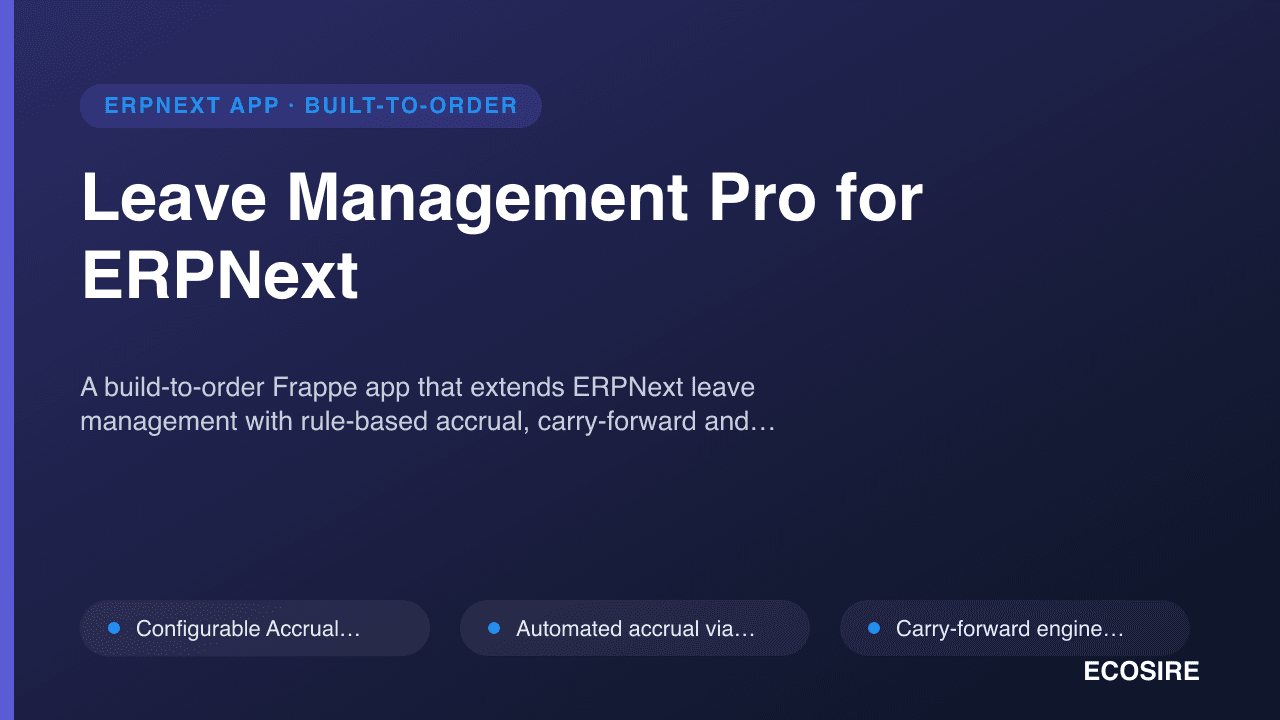 Leave Management Pro for ERPNext