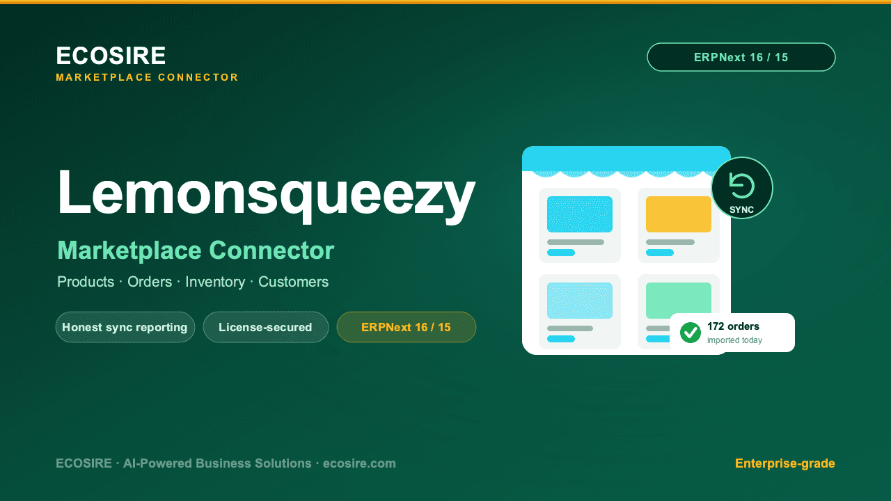 LemonSqueezy Store Management (ERPNext)