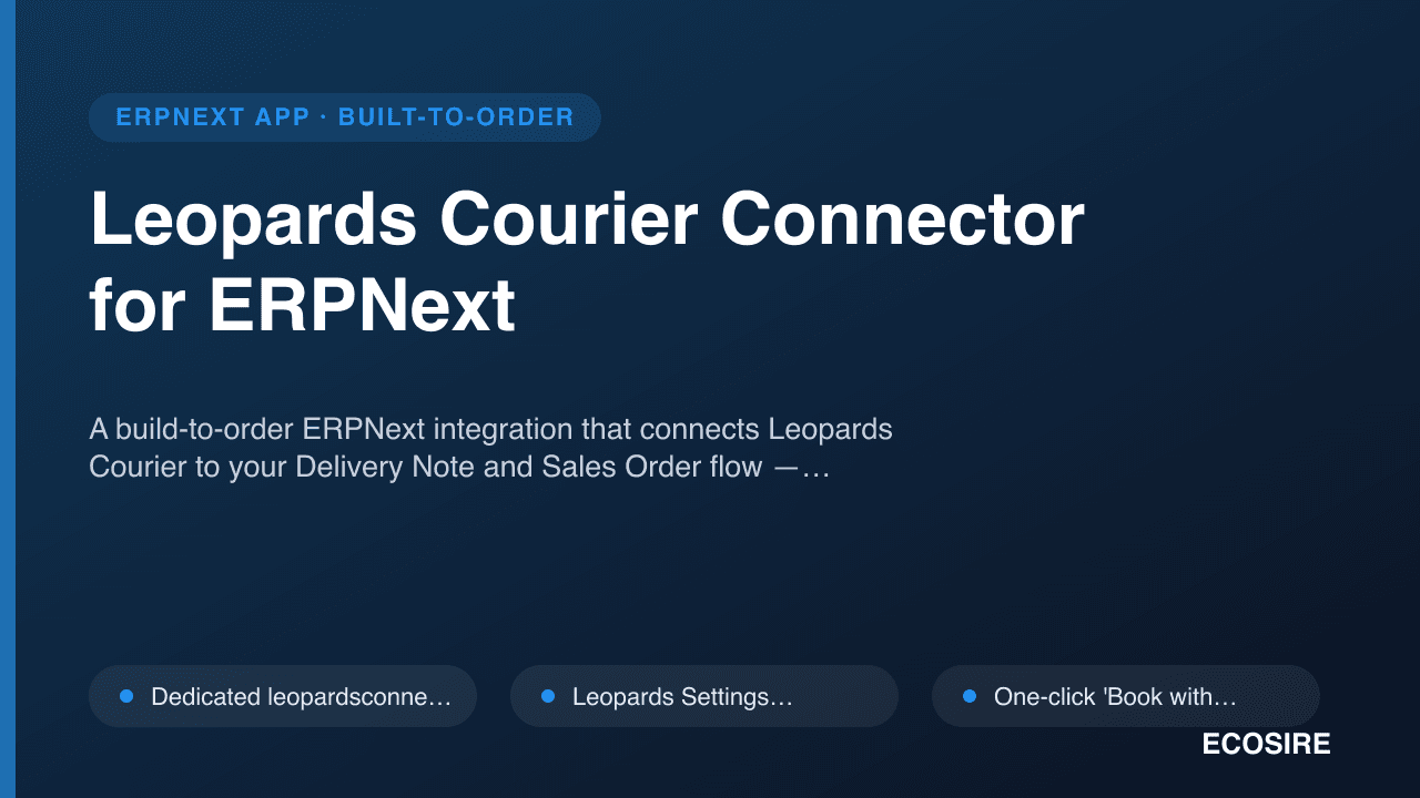 Leopards Courier Connector for ERPNext