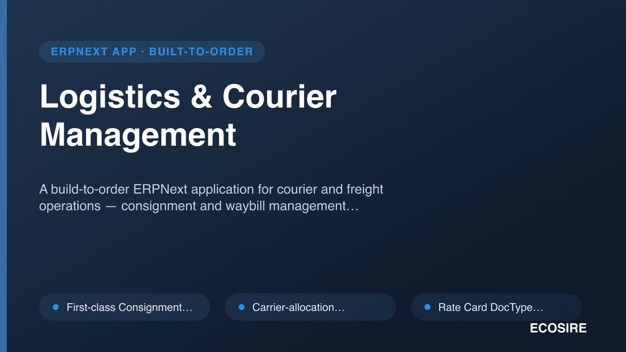 Logistics & Courier Management
