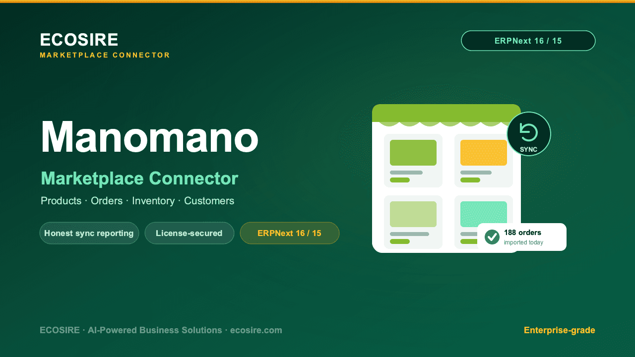 ManoMano Store Management (ERPNext)