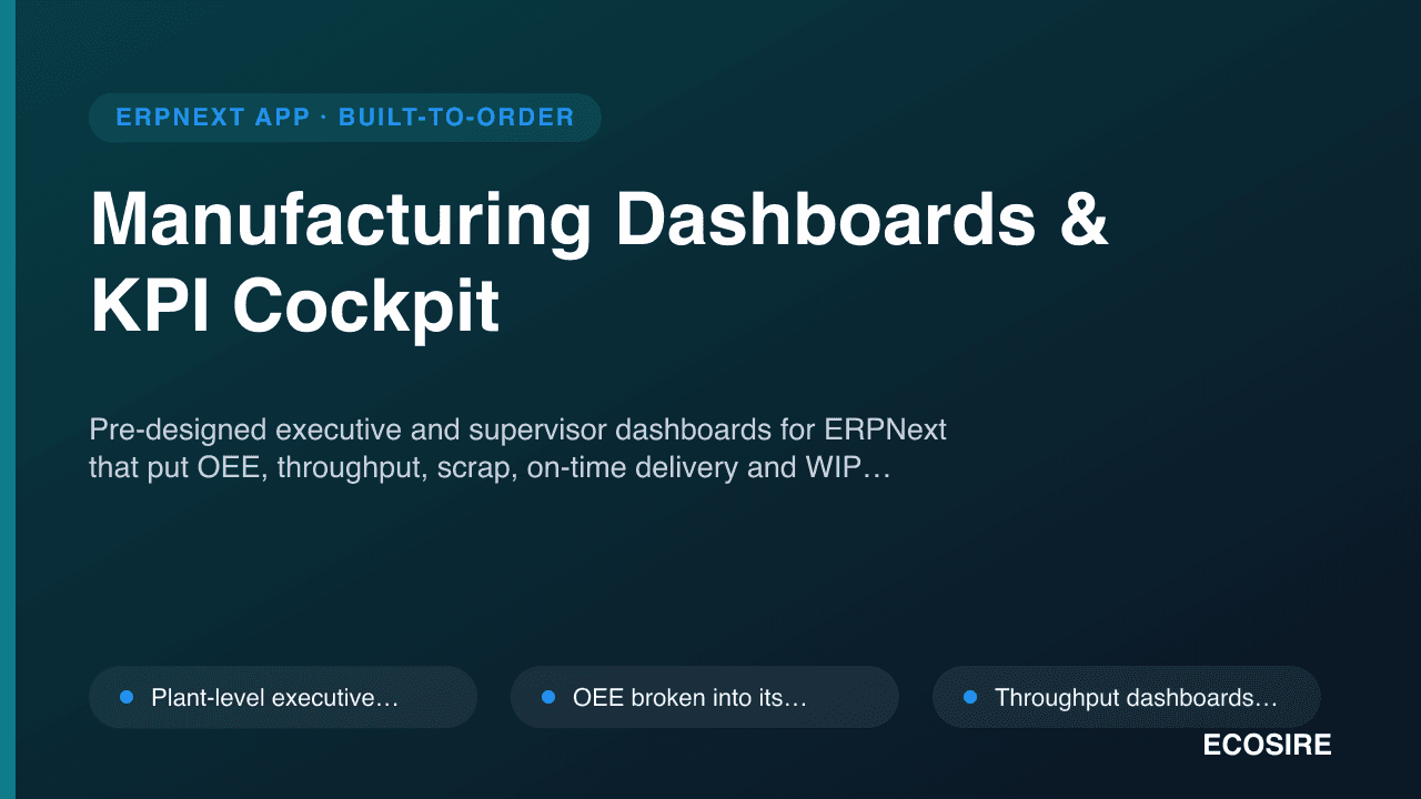 Manufacturing Dashboards & KPI Cockpit