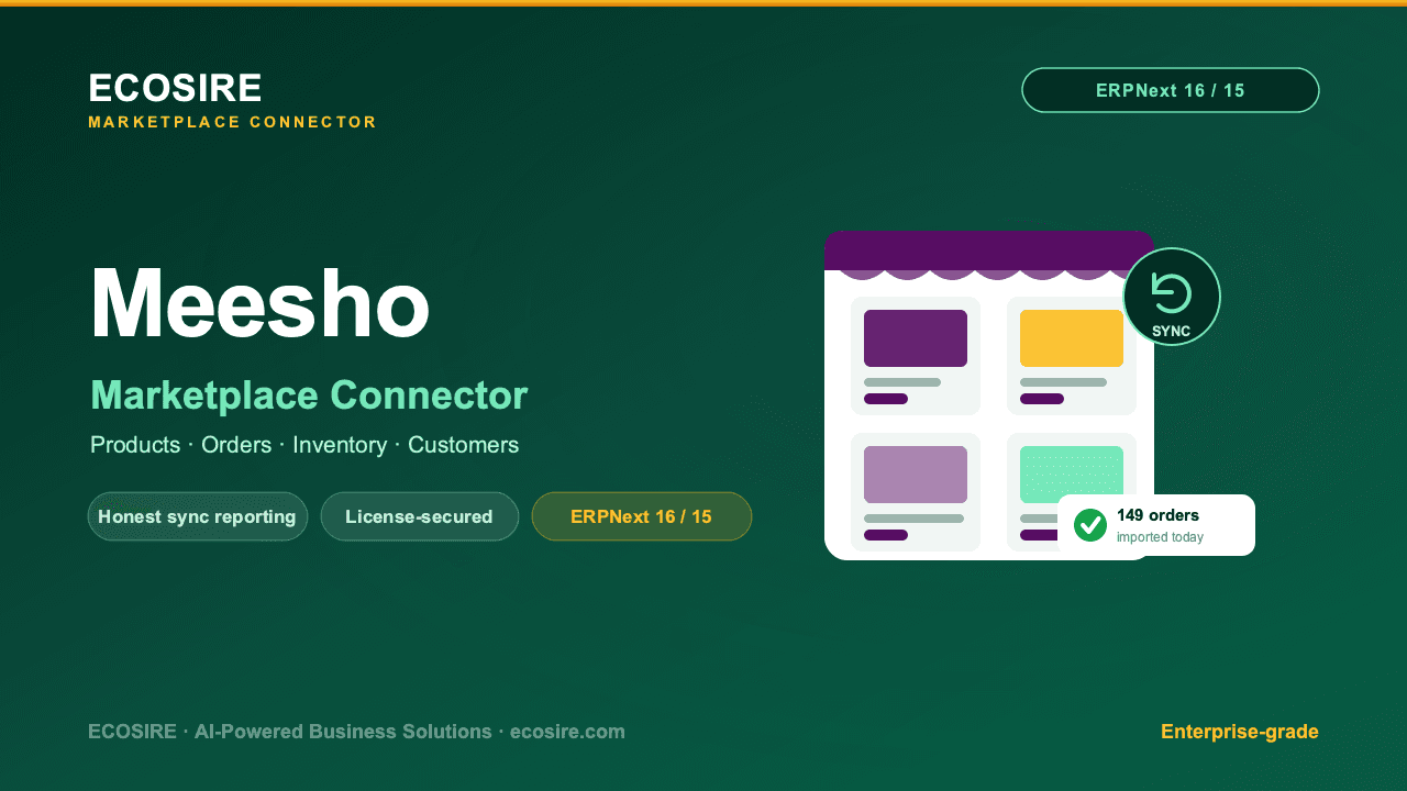 Meesho Store Management (ERPNext)