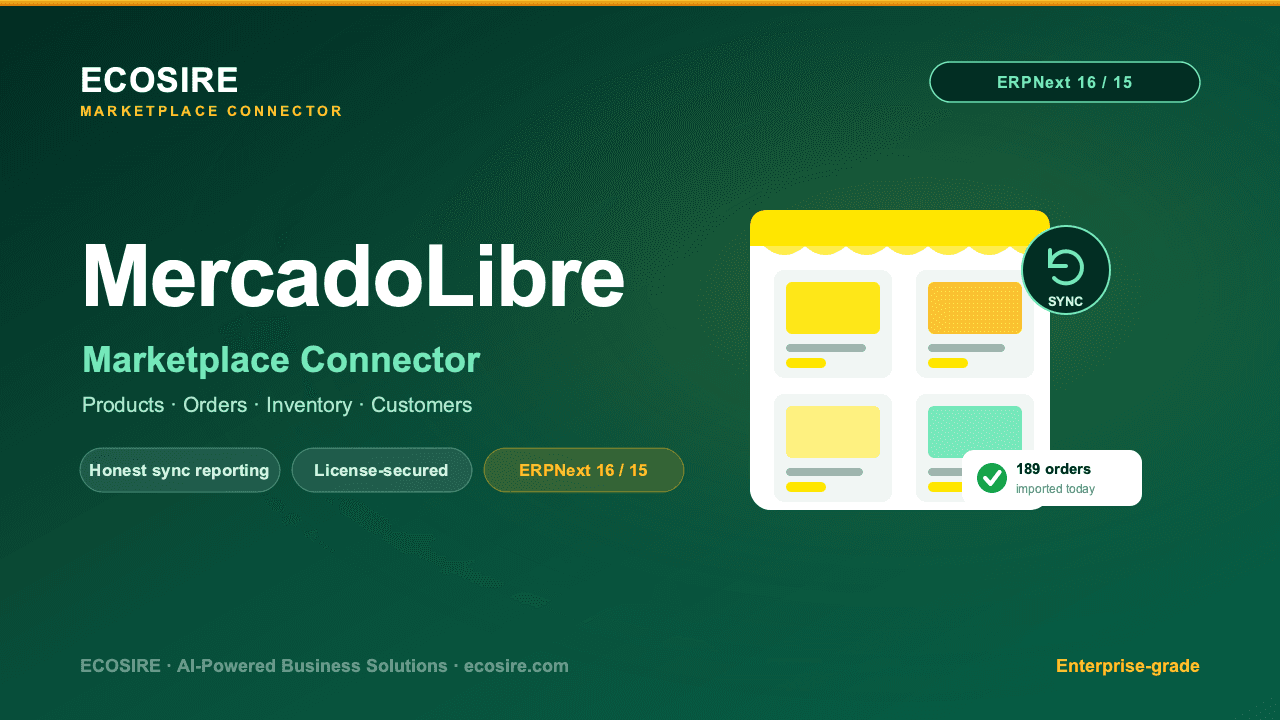 MercadoLibre Store Management (ERPNext)