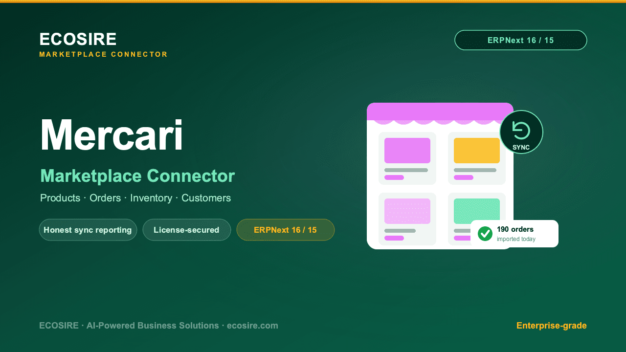 Mercari Store Management (ERPNext)