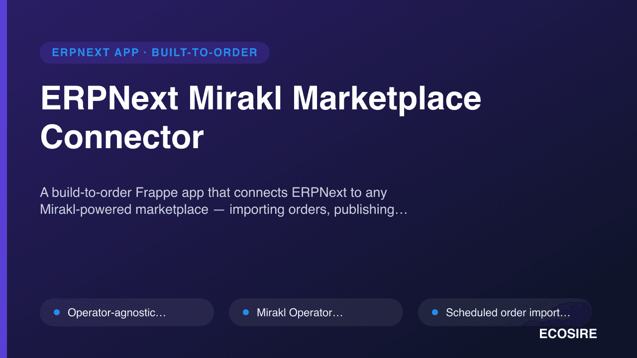 ERPNext Mirakl Marketplace Connector