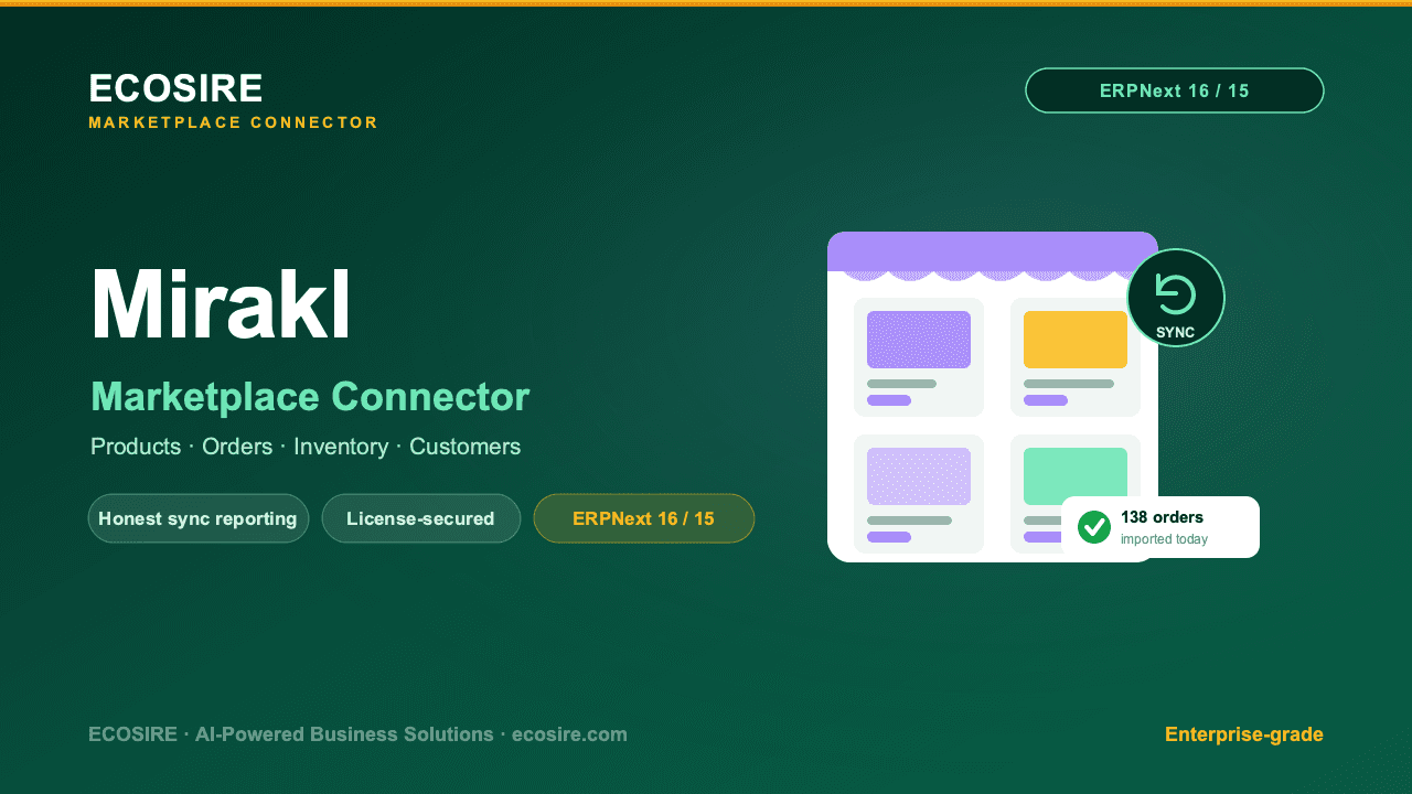 Mirakl Store Management (ERPNext)
