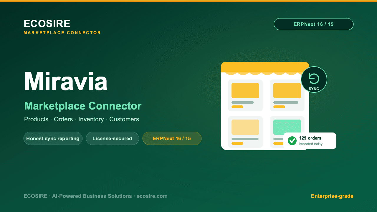 Miravia Store Management (ERPNext)