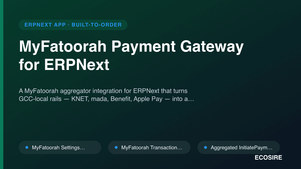 MyFatoorah Payment Gateway for ERPNext