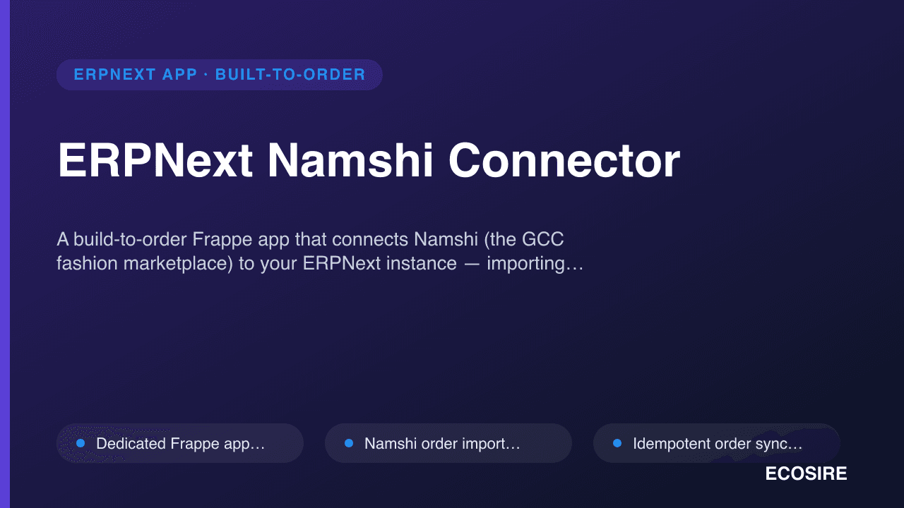 ERPNext Namshi Connector