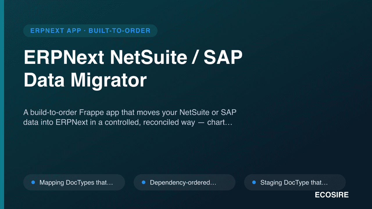 ERPNext NetSuite / SAP Data Migrator