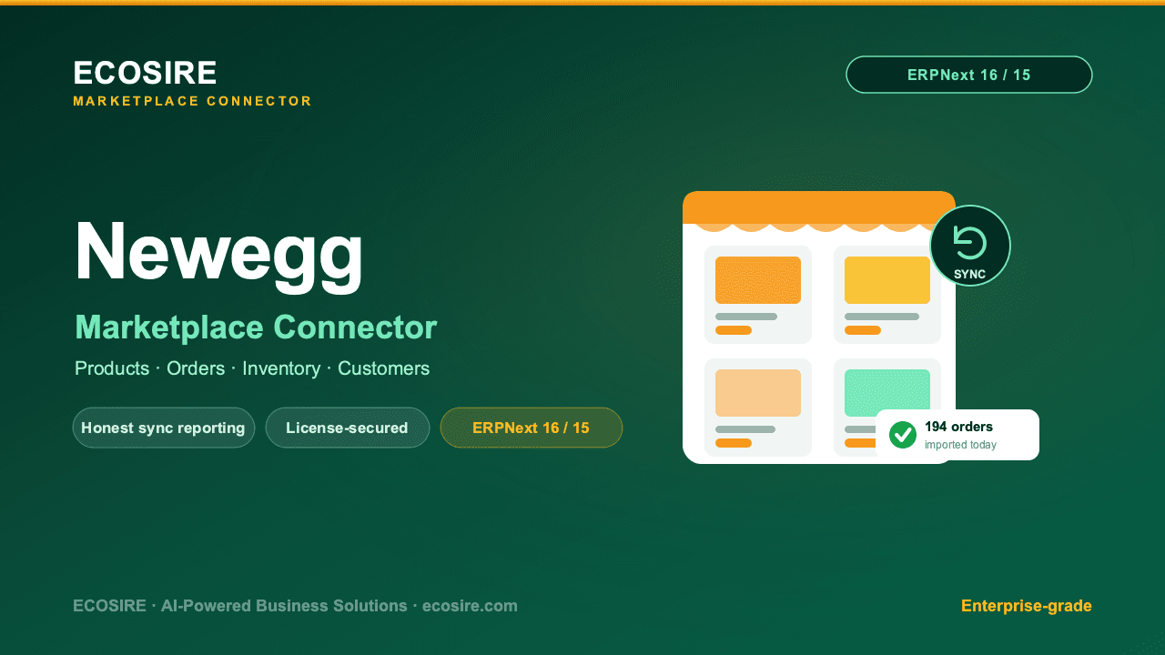 Newegg Store Management (ERPNext)