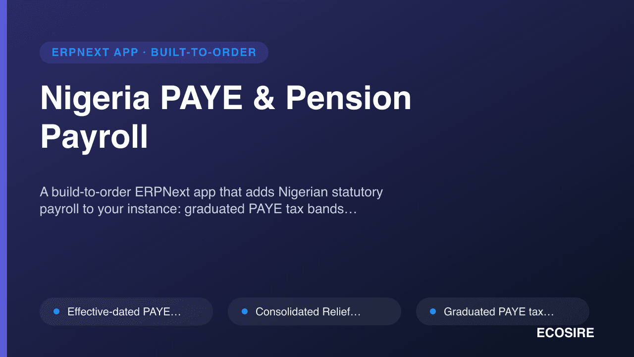 Nigeria PAYE & Pension Payroll