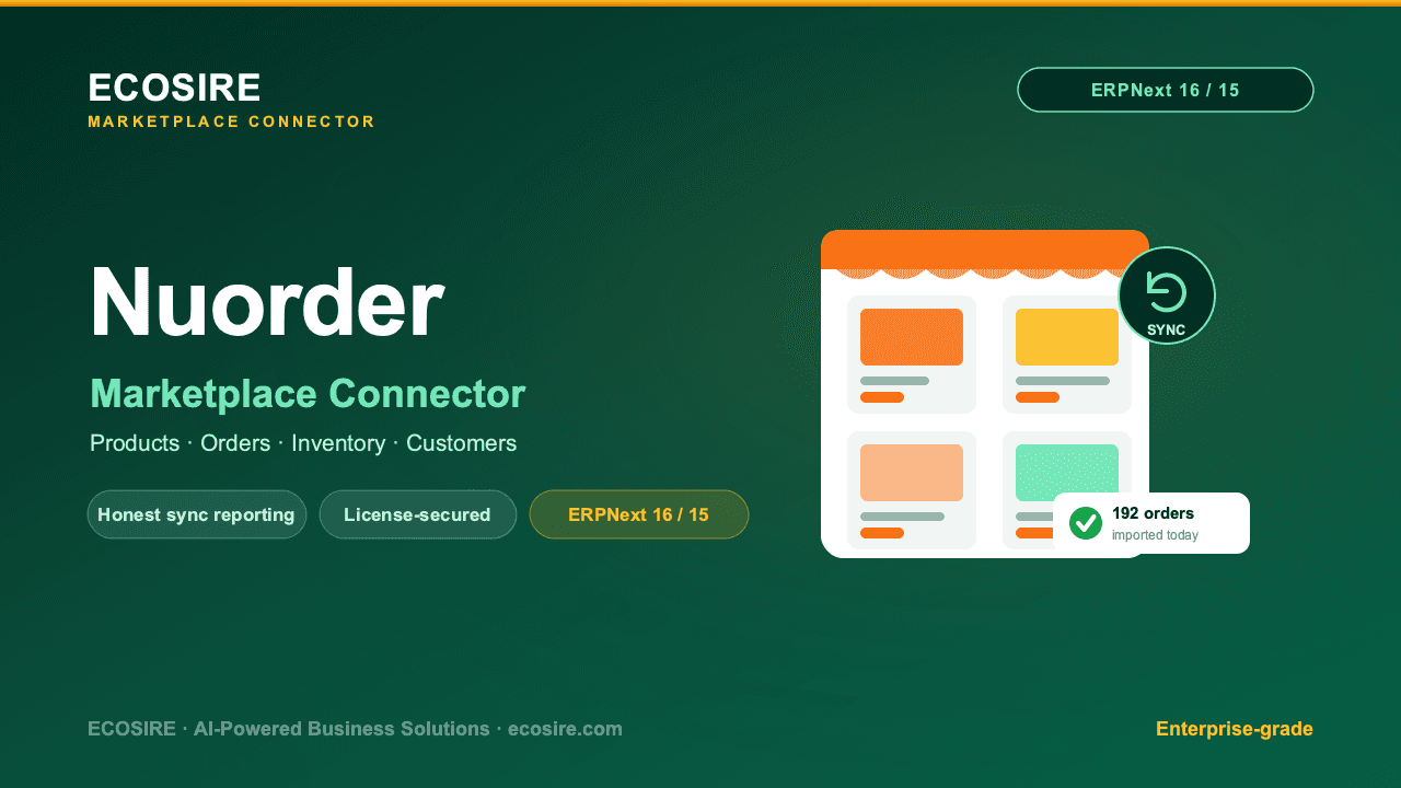 NuOrder Store Management (ERPNext)