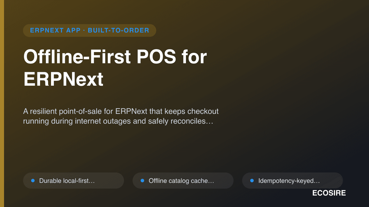 Offline-First POS for ERPNext