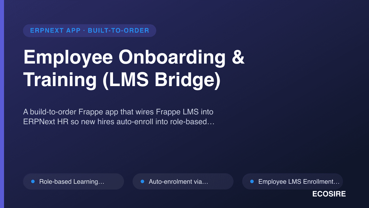 Employee Onboarding & Training (LMS Bridge)