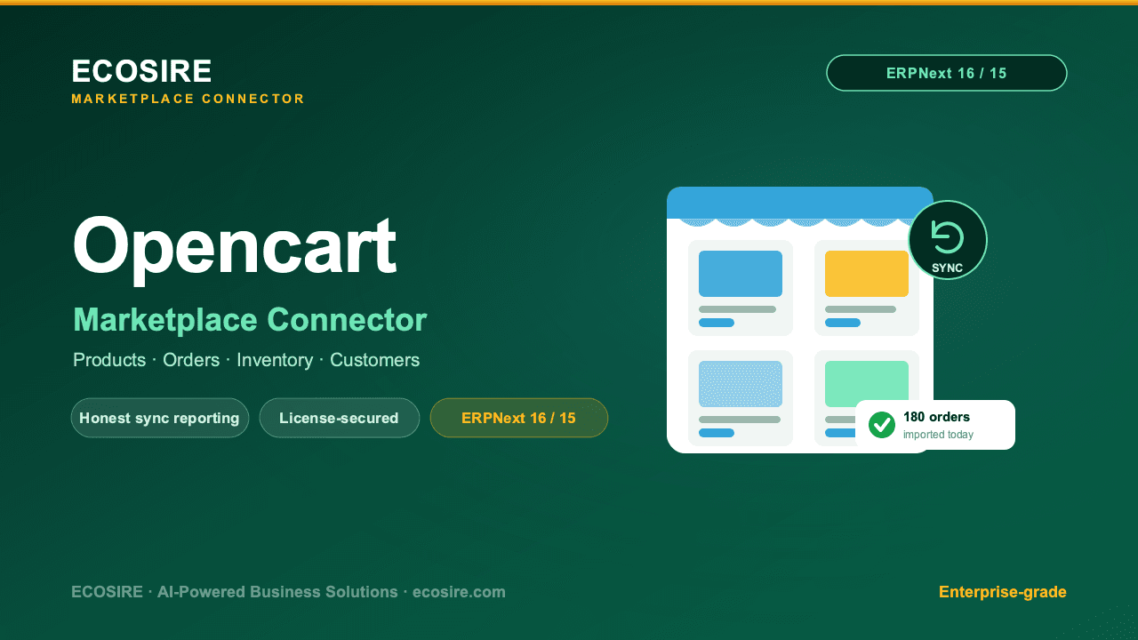 Opencart Store Management (ERPNext)
