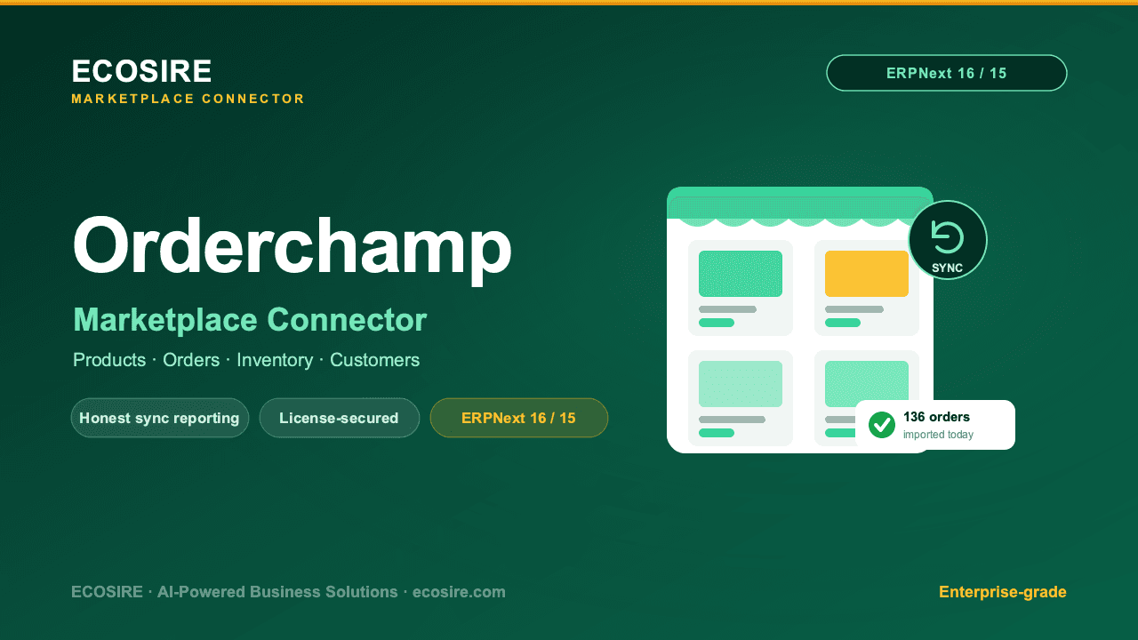 Orderchamp Store Management (ERPNext)
