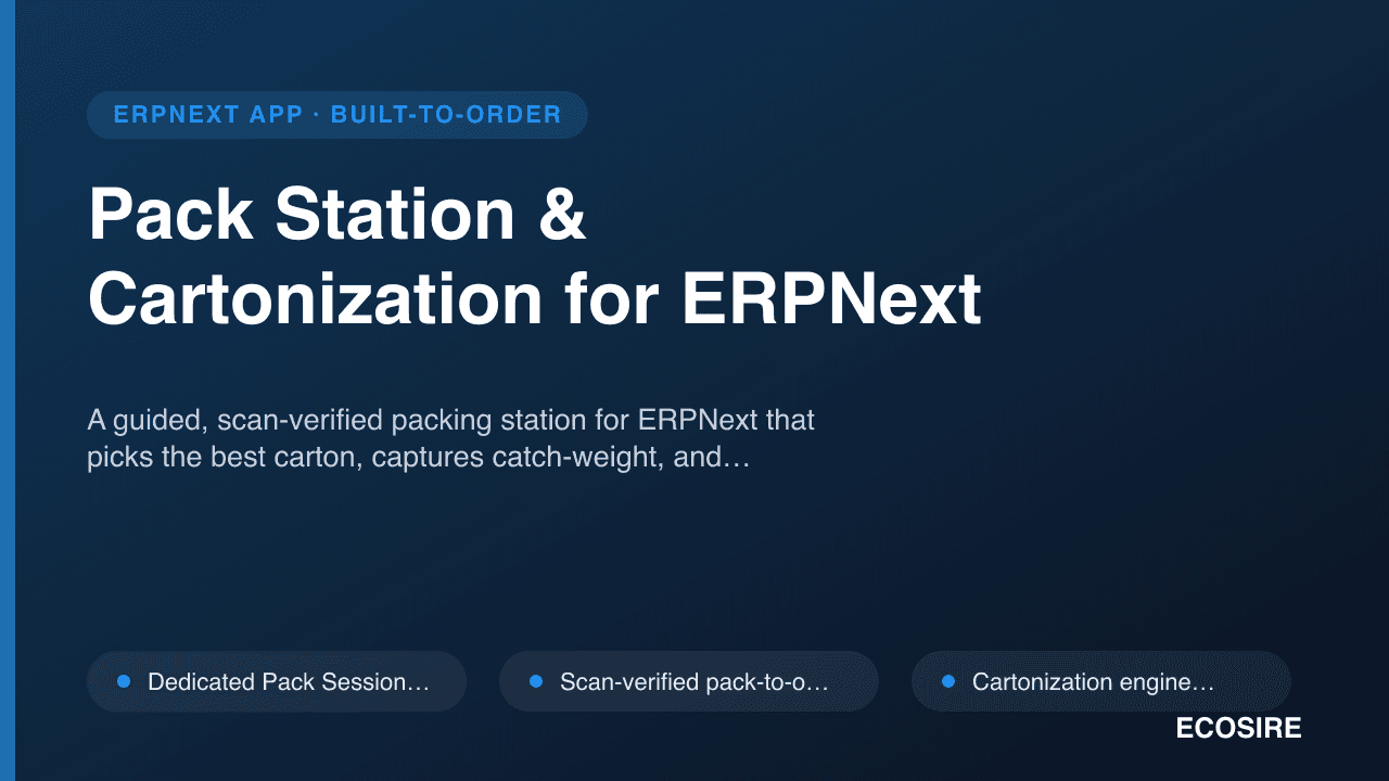 Pack Station & Cartonization for ERPNext