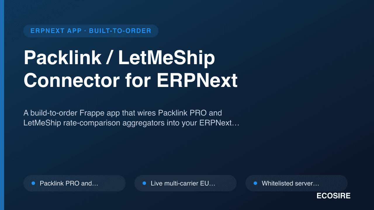 Packlink / LetMeShip Connector for ERPNext