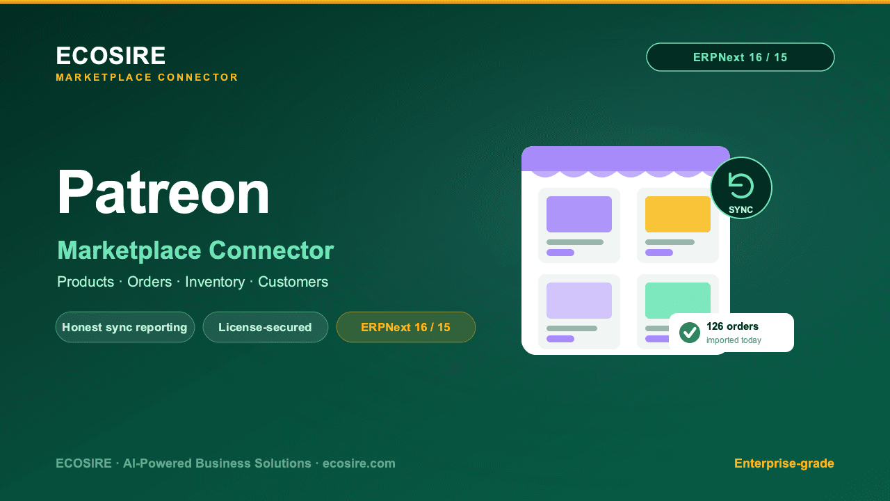 Patreon Store Management (ERPNext)
