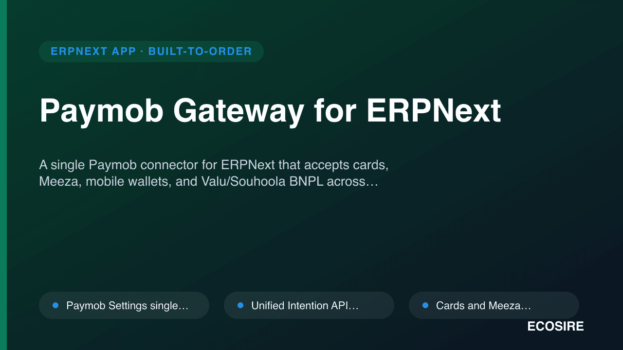 Paymob Gateway for ERPNext