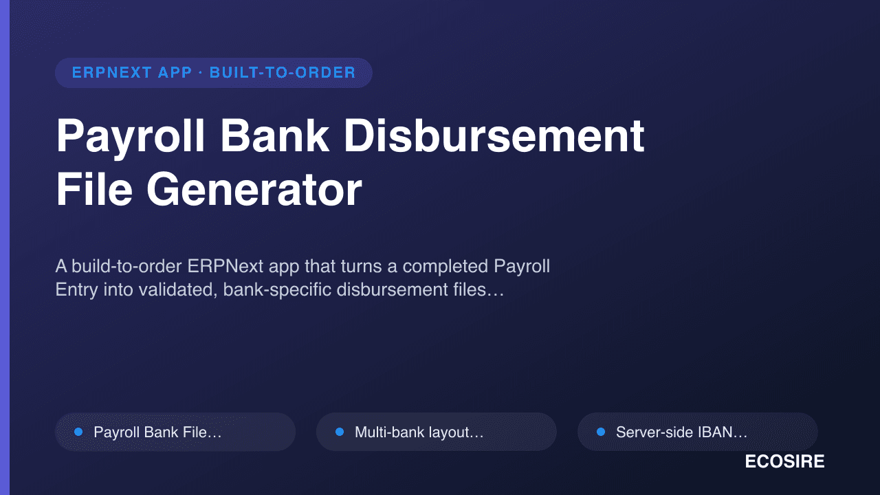 Payroll Bank Disbursement File Generator