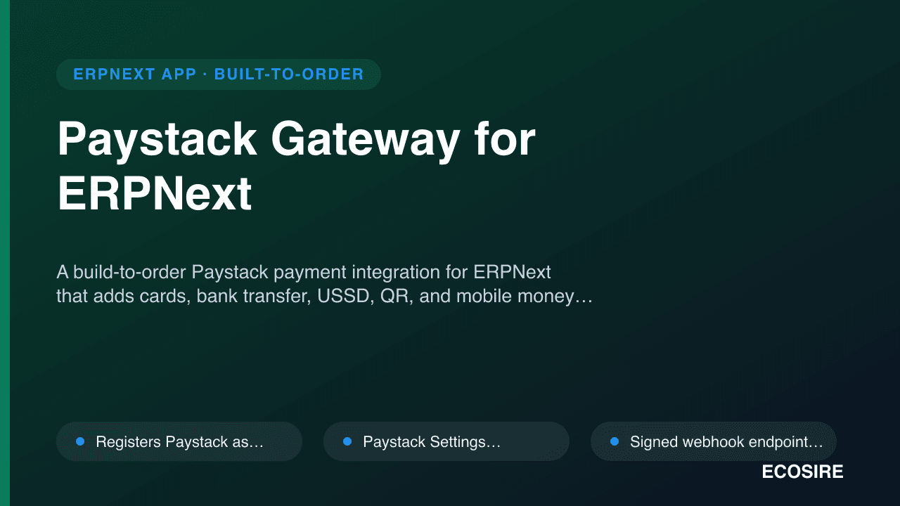 Paystack Gateway for ERPNext