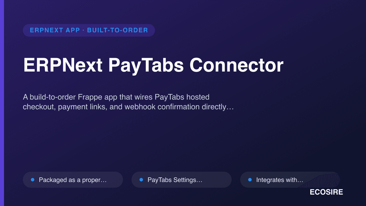 ERPNext PayTabs Connector