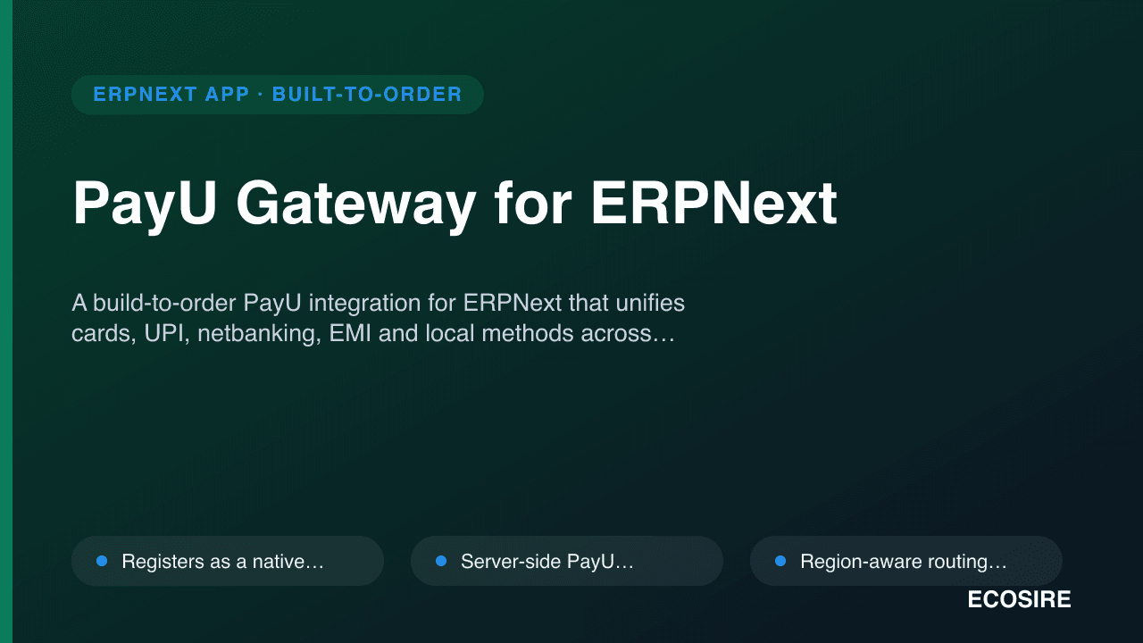 PayU Gateway for ERPNext