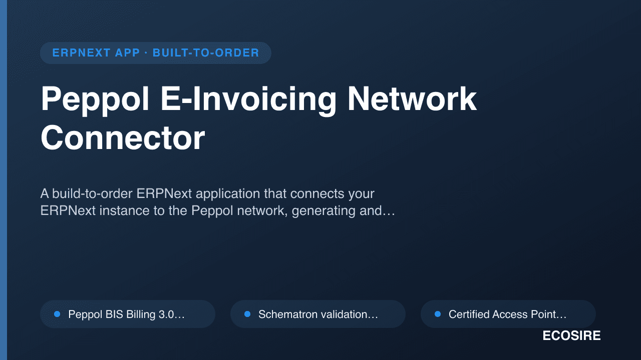 Peppol E-Invoicing Network Connector