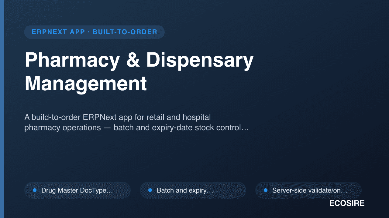Pharmacy & Dispensary Management