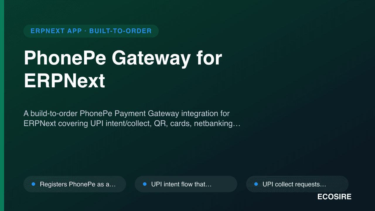 PhonePe Gateway for ERPNext