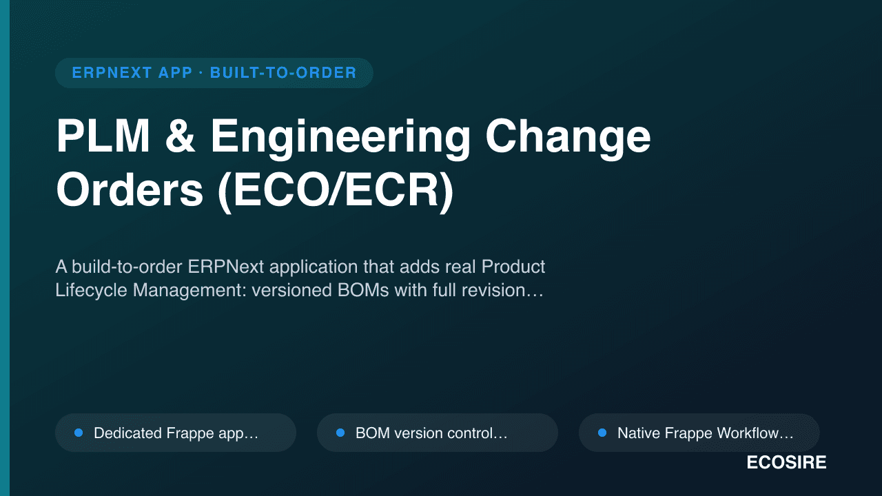 PLM & Engineering Change Orders (ECO/ECR)