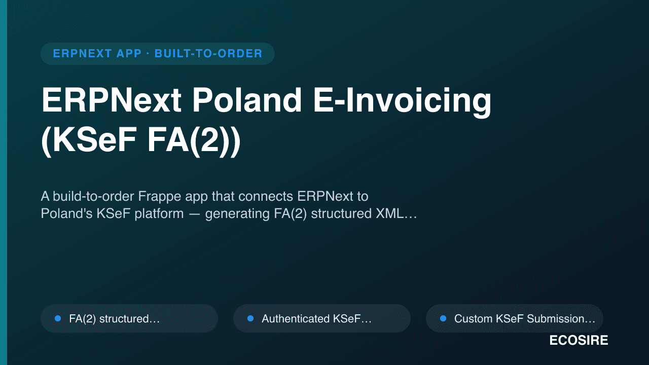 ERPNext Poland E-Invoicing (KSeF FA(2))