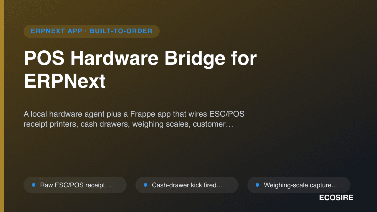 POS Hardware Bridge for ERPNext