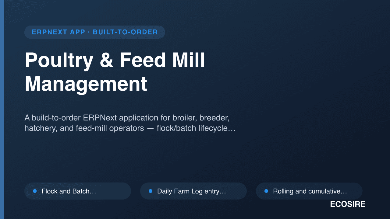 Poultry & Feed Mill Management