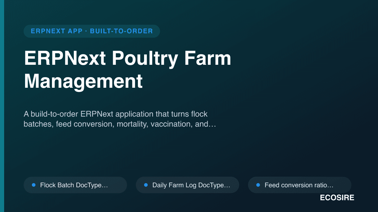ERPNext Poultry Farm Management