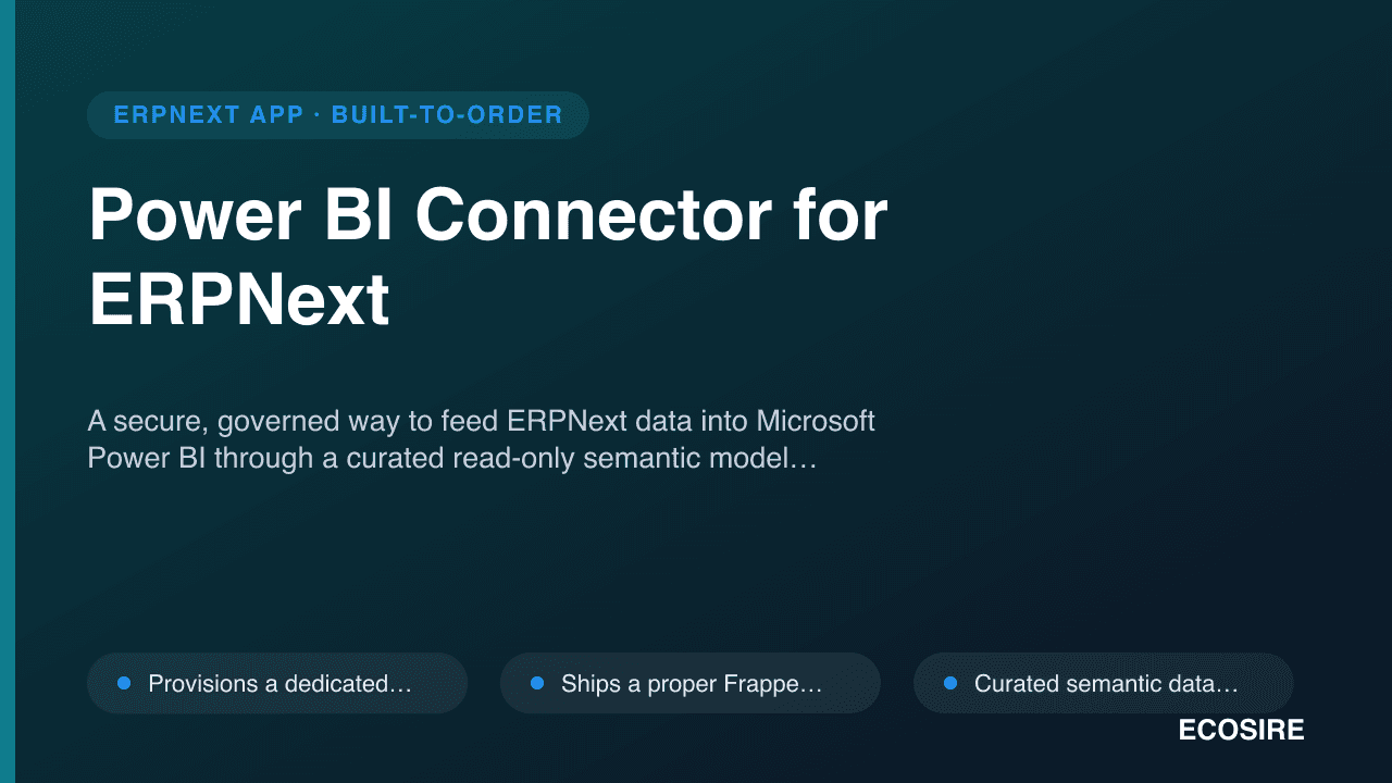 Power BI Connector for ERPNext
