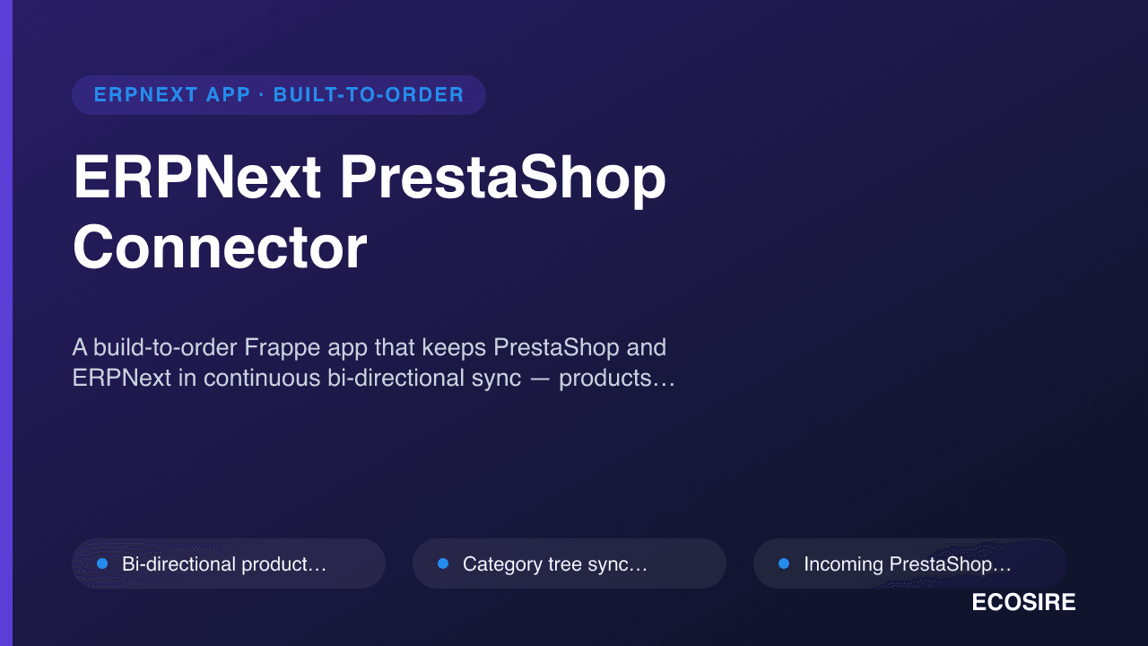 ERPNext PrestaShop Connector