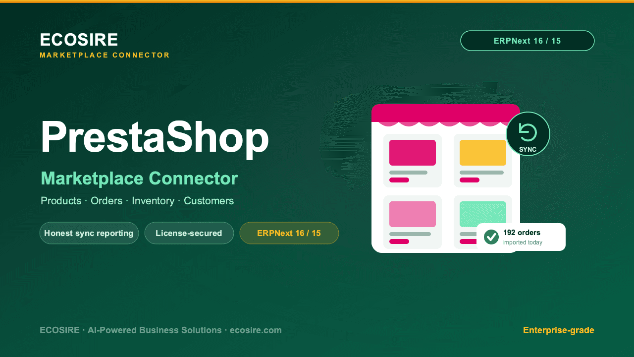 PrestaShop Store Management (ERPNext)