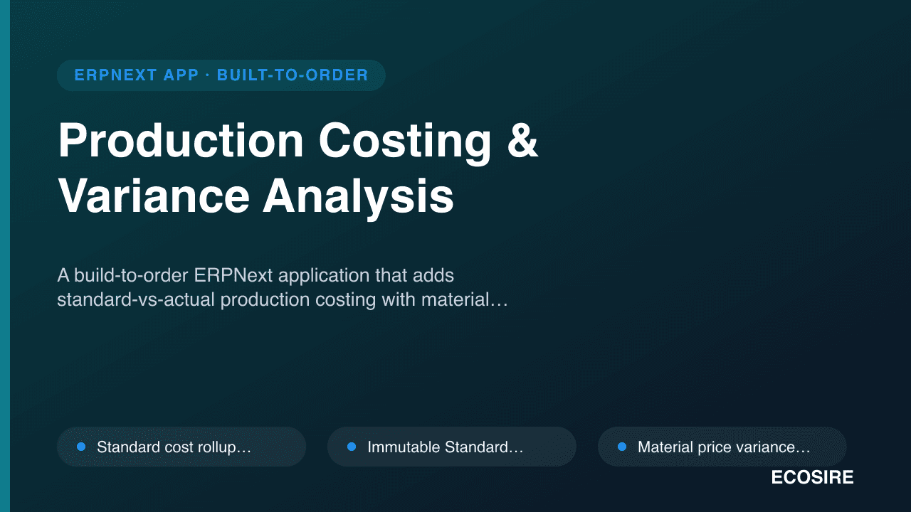 Production Costing & Variance Analysis