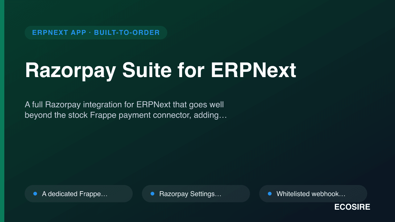 Razorpay Suite for ERPNext