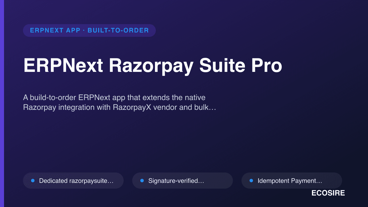 ERPNext Razorpay Suite Pro