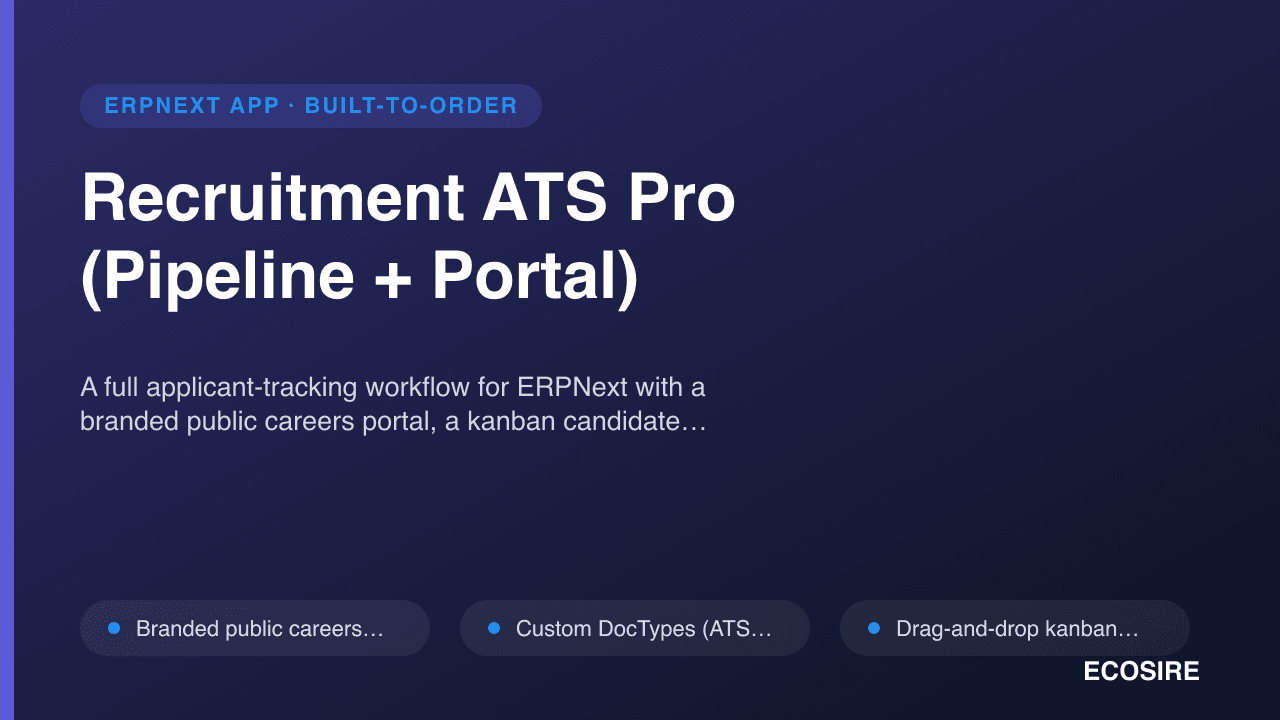Recruitment ATS Pro (Pipeline + Portal)