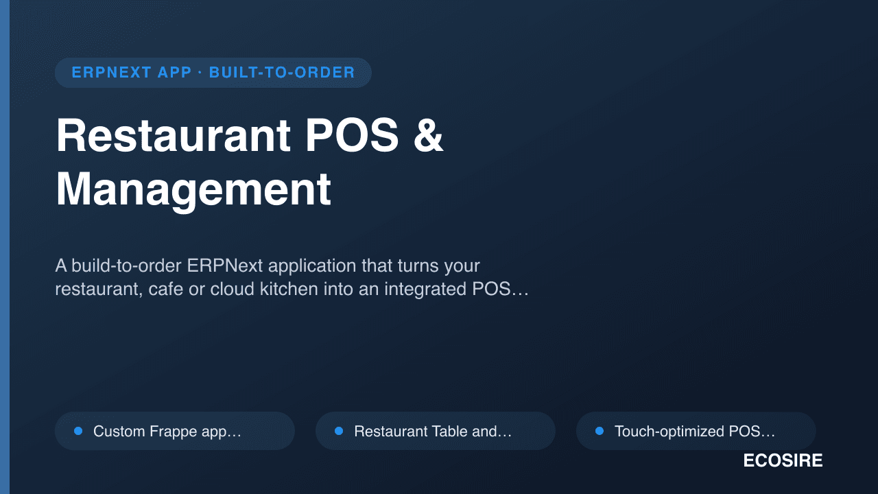 Restaurant POS & Management
