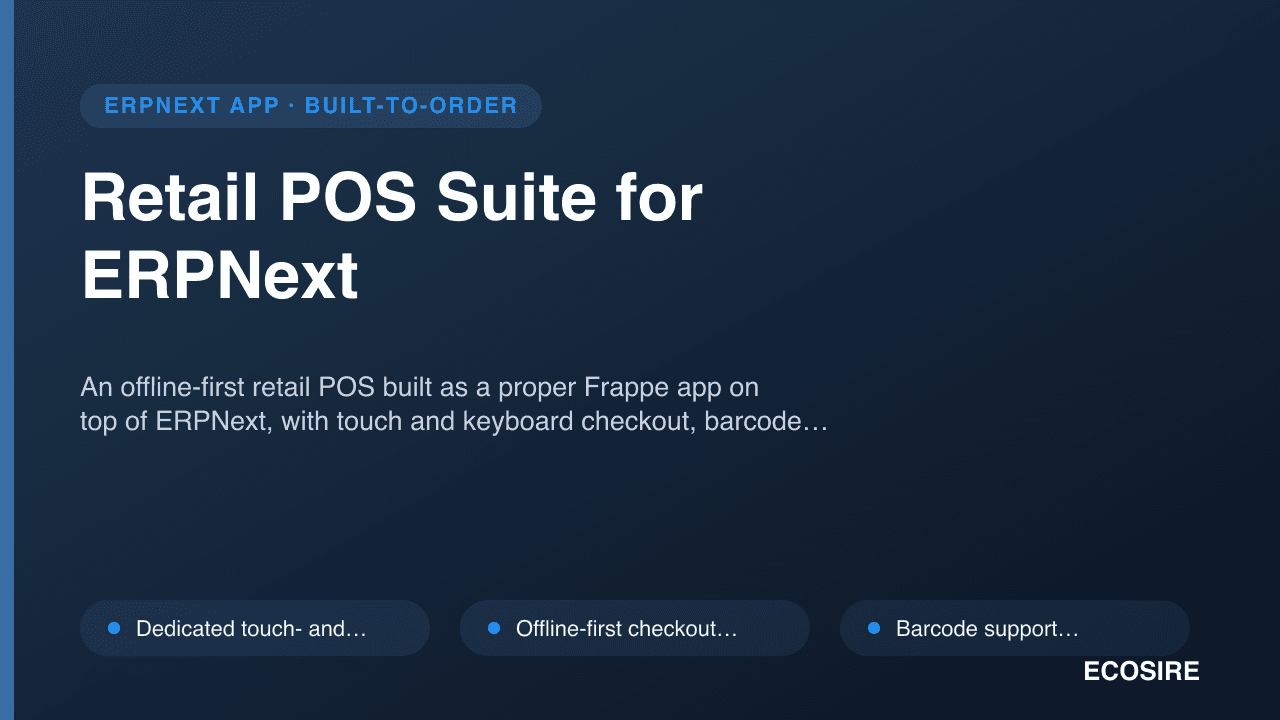 Retail POS Suite for ERPNext