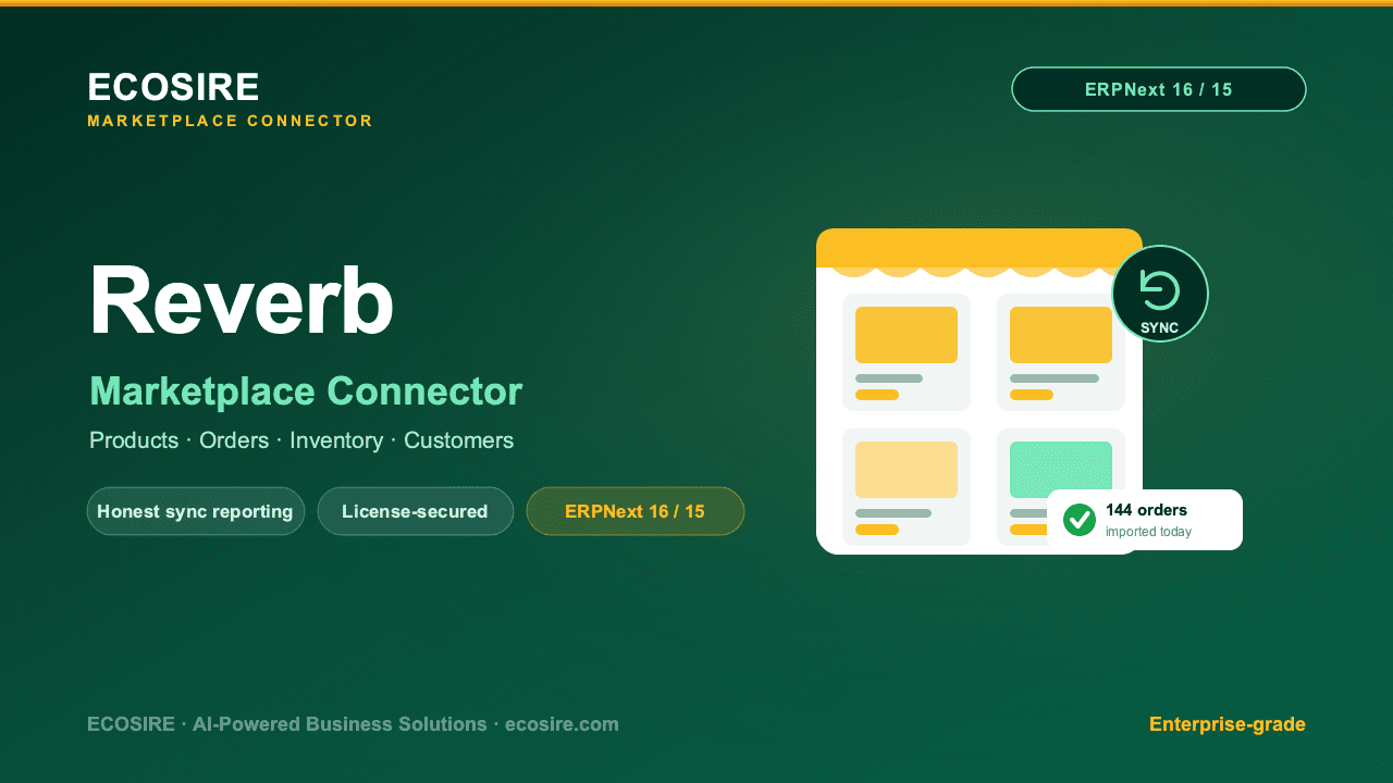 Reverb Store Management (ERPNext)
