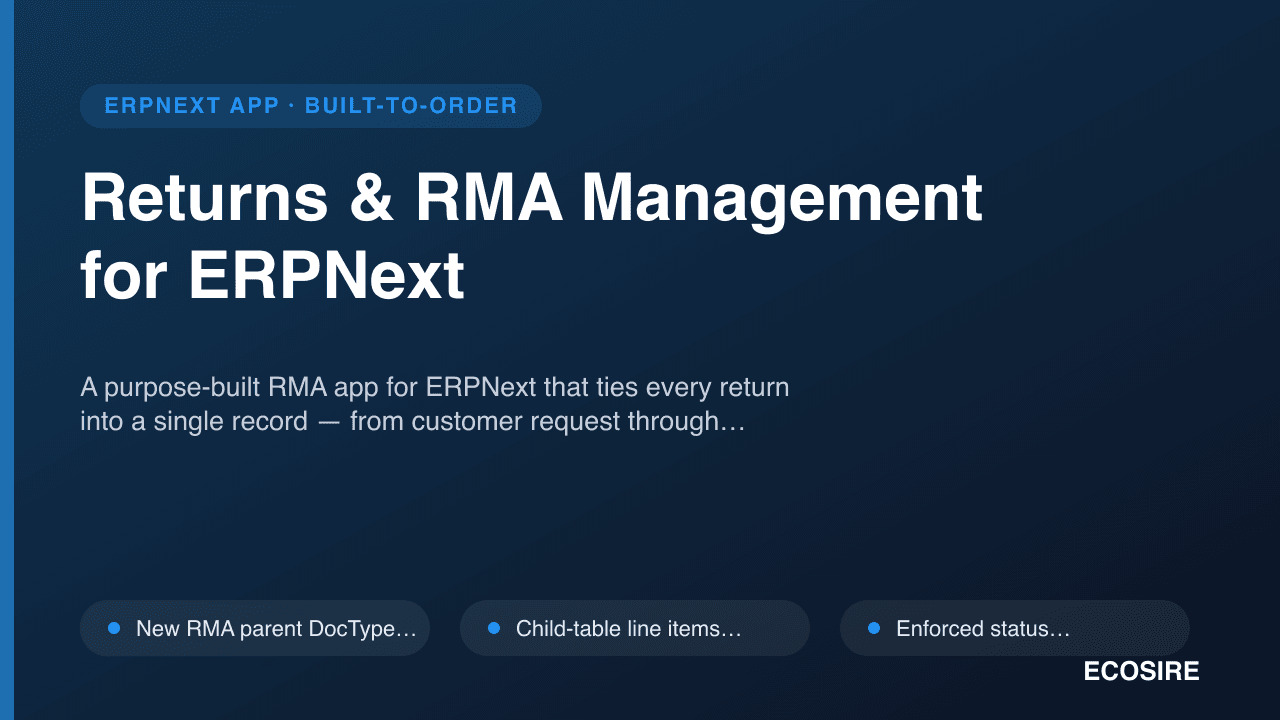 Returns & RMA Management for ERPNext