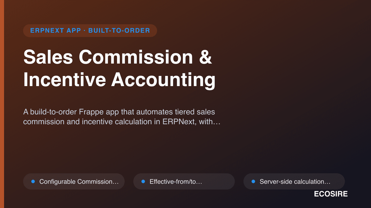 Sales Commission & Incentive Accounting
